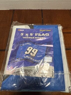 Nascar 3x5 Carl Edward’s Blue and White #99 Double-Sided Flag